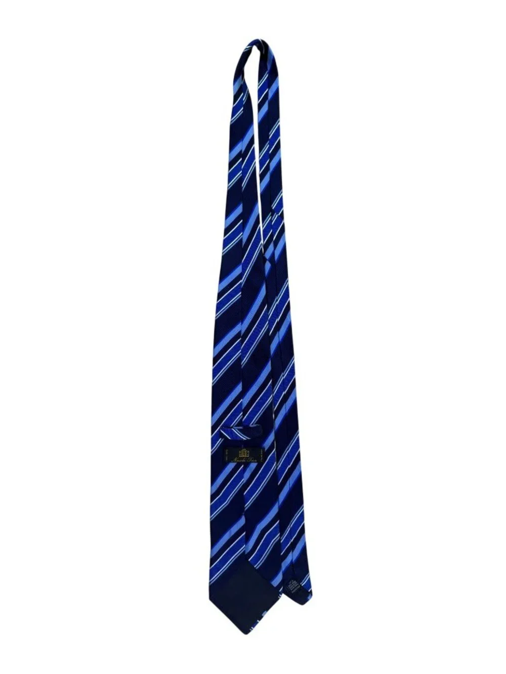 Nicole Ties Mens Blue Striped Silk Necktie Made In Italy Elegant Business Access
